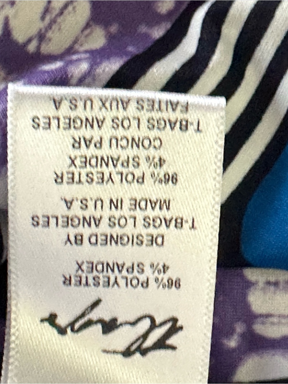 NWT MISA Los Angeles Blue Patterned Sleeveless Tank Maxi Dress. Size Large - Picture 12 of 12